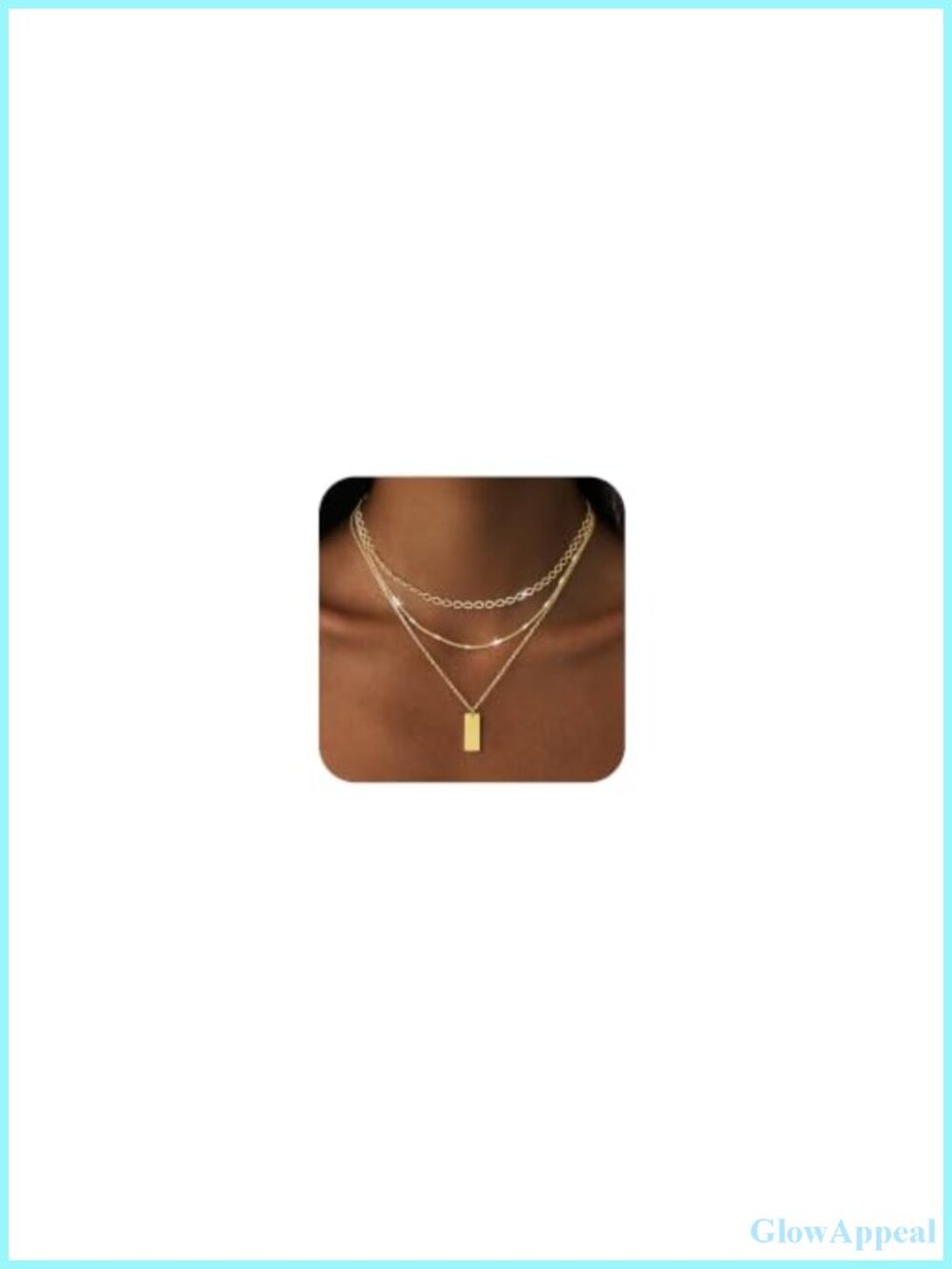 14K Gold Plated Layered Necklace Set Dainty Adjustable 3 Piece Women Jewelry